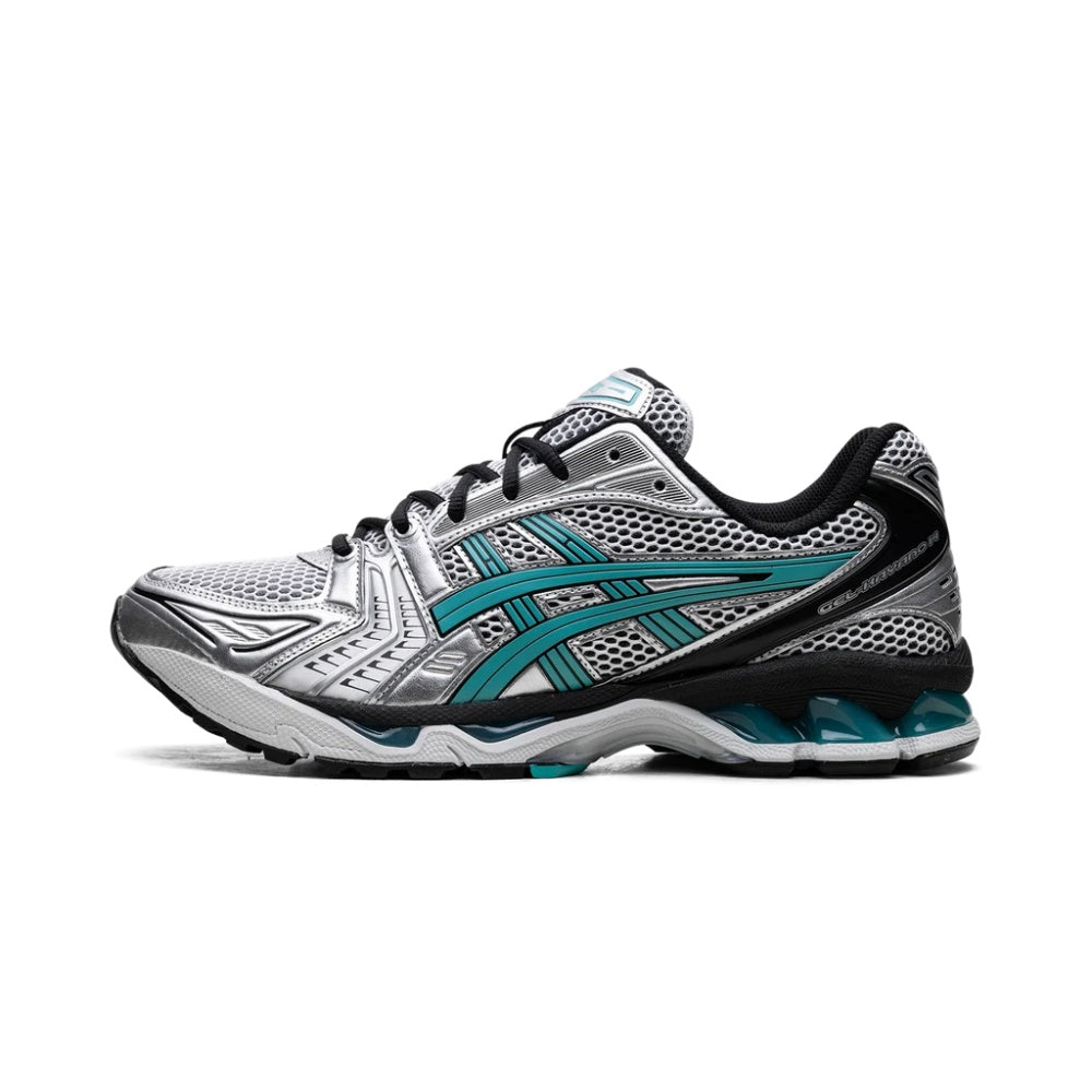 ASICS GEL-KAYANO 14 Tiffany Aqua Blue Metallic Silver Sneakers