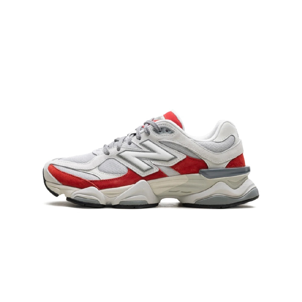 New Balance 9060 White Red Silver Sneakers