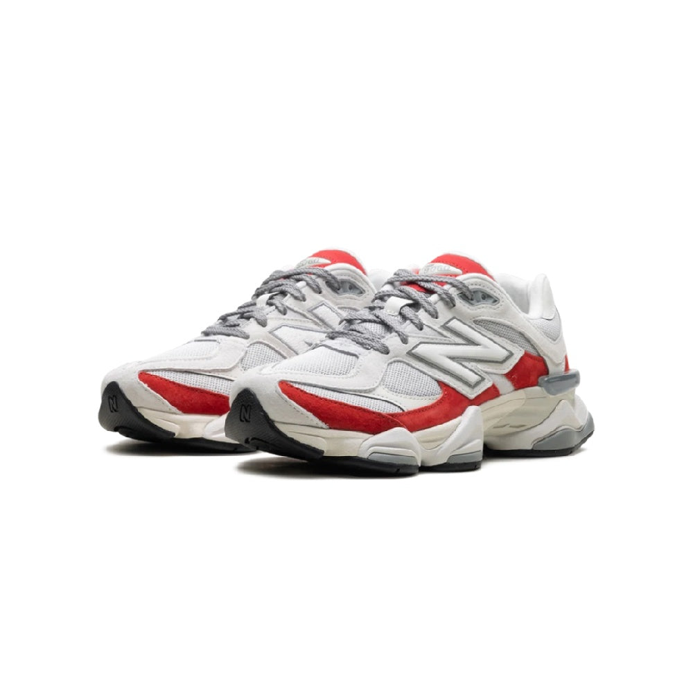 New Balance 9060 White Red Silver Sneakers