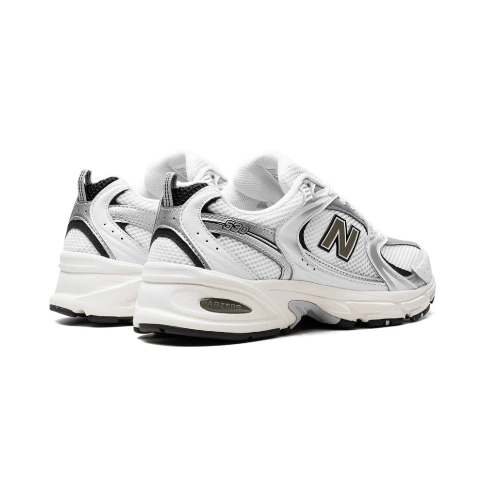 New Balance 530 White Silver Black Sneakers