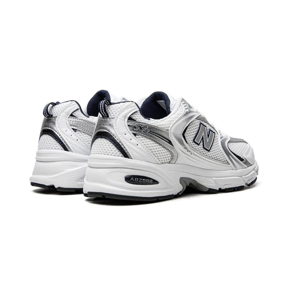 New Balance 530 White Silver Navy Sneakers