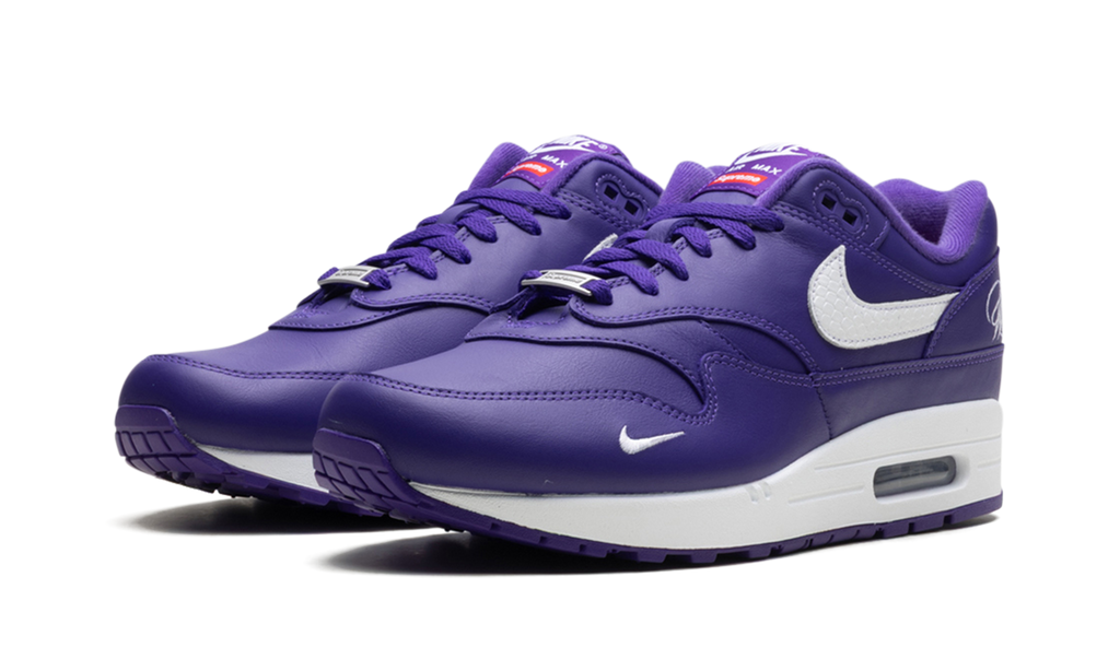 "Supreme Varsity Purple" Air Max 1 '87 SP HF8813 500 - product image from the listing.