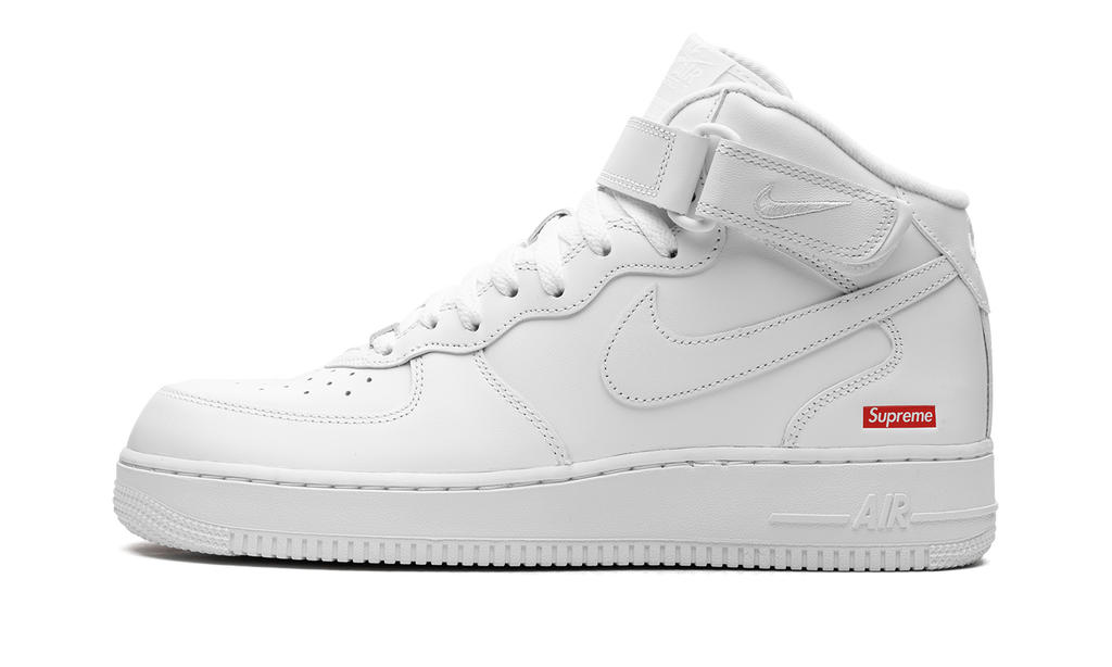 "Supreme - Mini Box Logo White" Air Force 1 Mid FZ8784 100 - product image from the listing.