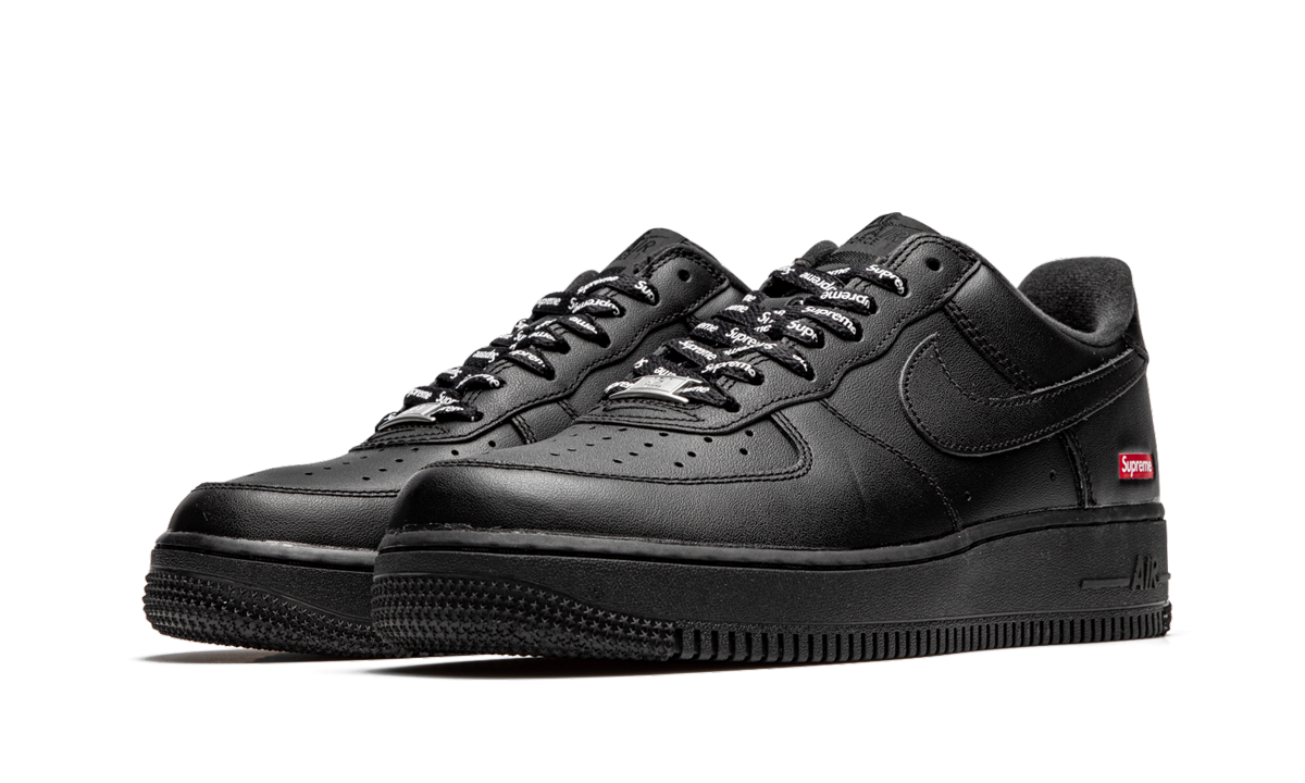 "Supreme - Mini Box Logo Black" Air Force 1 Low CU9225 001 - product image from the listing.