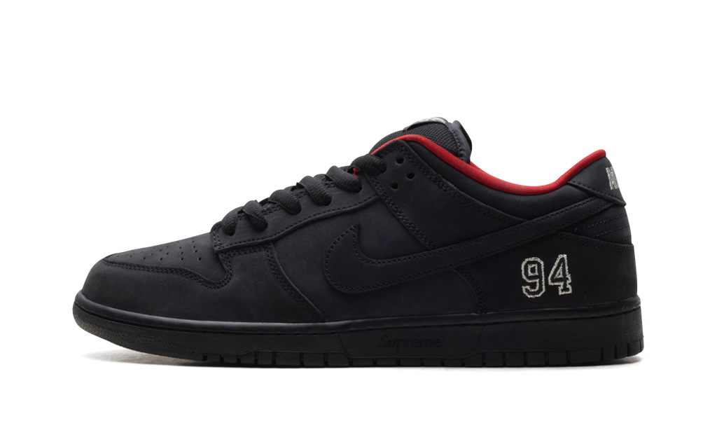 "Supreme - Black" SB Dunk Low HQ8487 001 - product image from the listing.