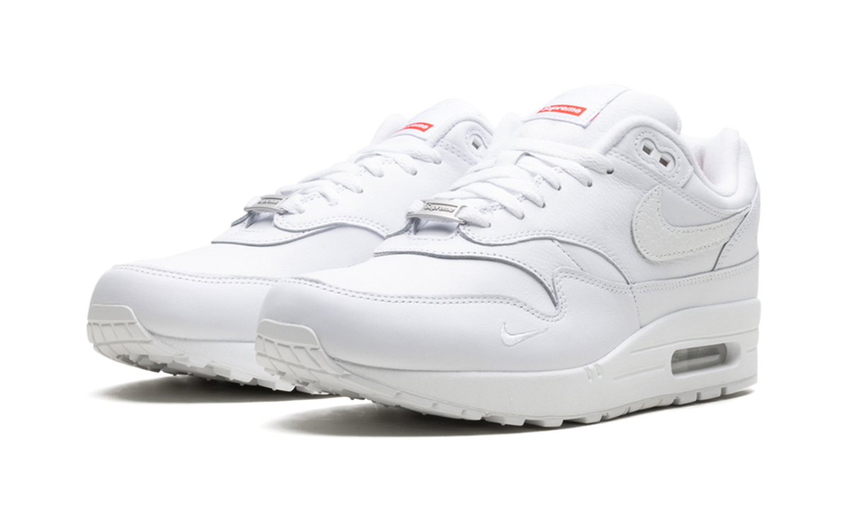 "Supreme Triple White" Air Max 1 '87 SP HF8813 100 - product image from the listing.