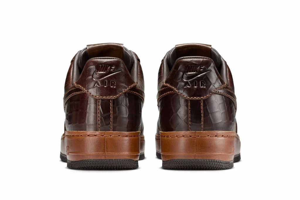 Fauna Brown — Nike Air Force 1 Croc Skin Sneakers II7090-222