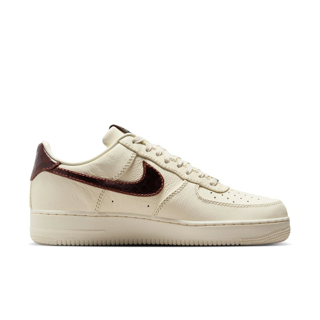 07 'Soft Pearl Brown Croc — Nike Air Force 1 Sneakers IH7332-001