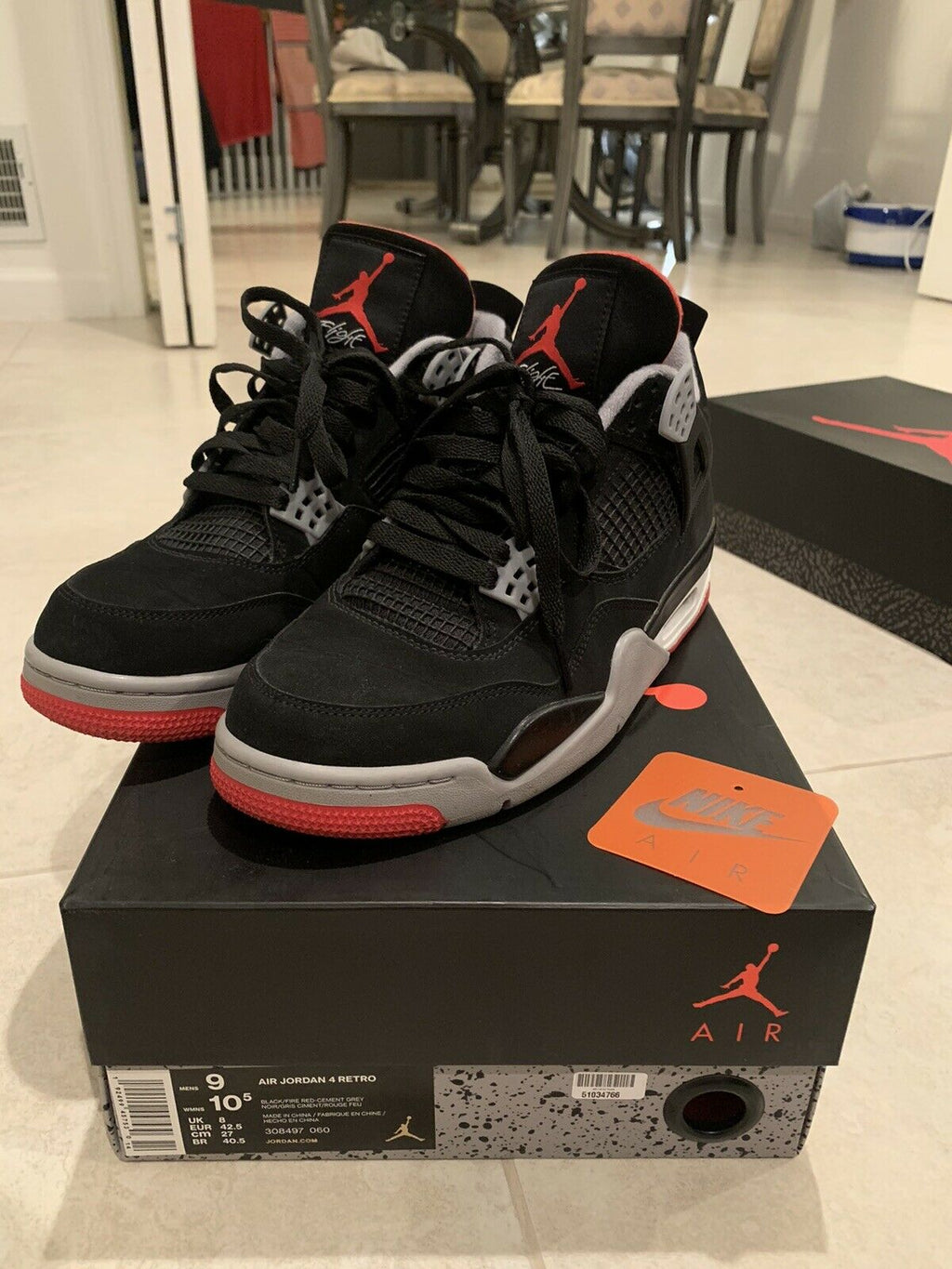 Bred 2019 Release Men's - 308497-060 — Air Jordan 4 Retro