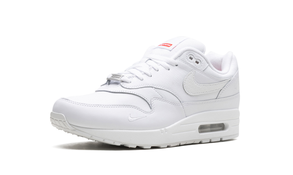 "Supreme Triple White" Air Max 1 '87 SP HF8813 100 - product image from the listing.