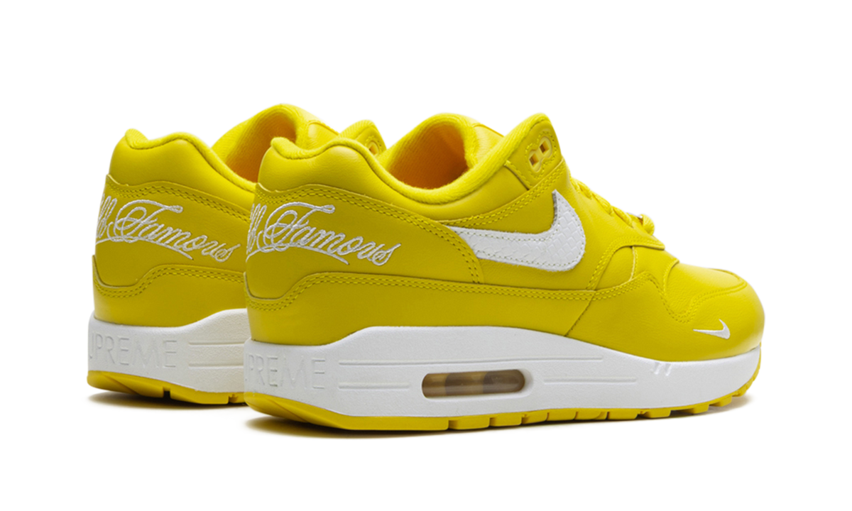 "Supreme Speed Yellow" Air Max 1 '87 SP HF8813 700 - product image from the listing.