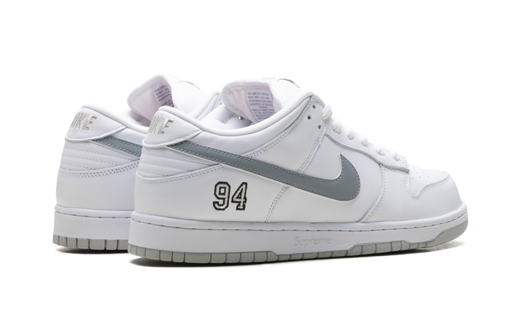 "Supreme - White" SB Dunk Low HQ8487 100 - product image from the listing.