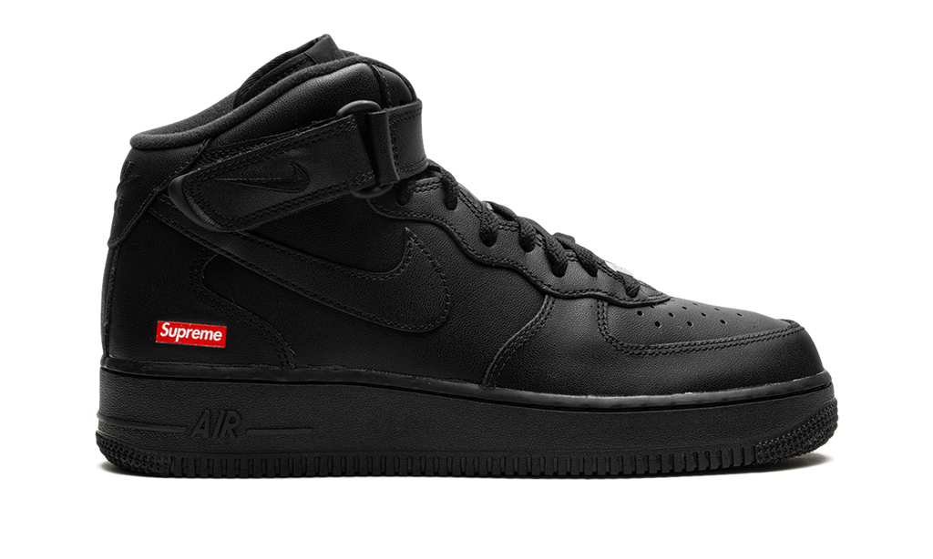 "Supreme - Mini Box Logo Black" Air Force 1 Mid FZ8784 001 - product image from the listing.